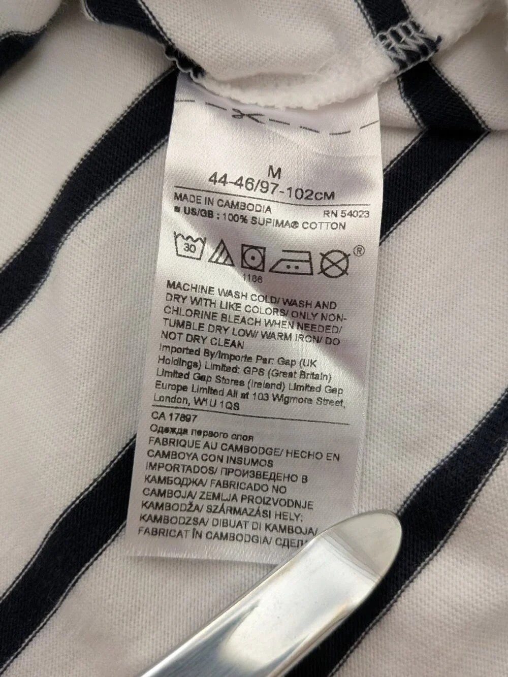 Banana Republic striped shirt medium supima cotton